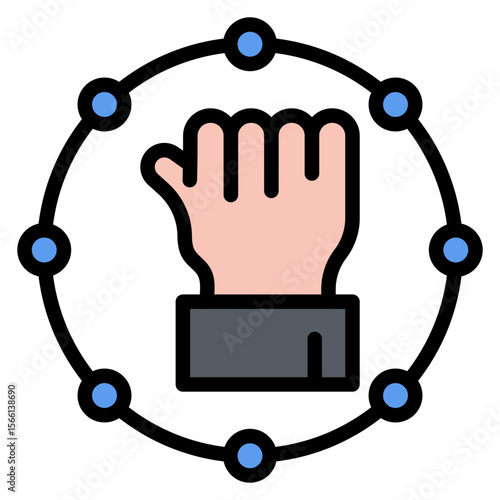 Unity icon vector image. Can be used for Protesting and Civil Disobedience.