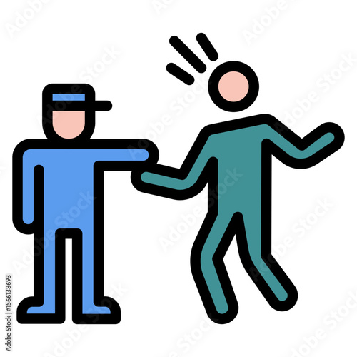Violent icon vector image. Can be used for Protesting and Civil Disobedience.