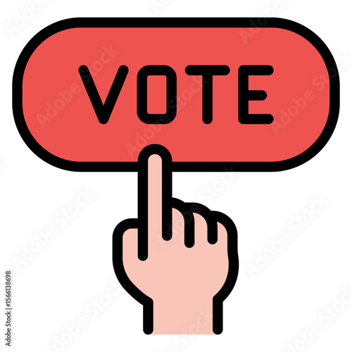 Vote icon vector image. Can be used for Protesting and Civil Disobedience.