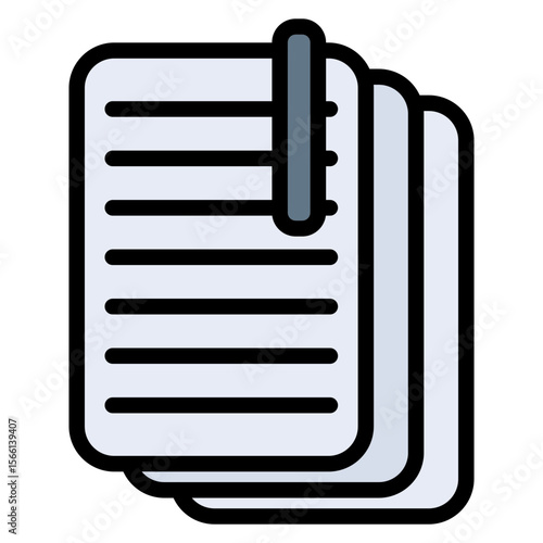 Note icon vector image. Can be used for Literature.