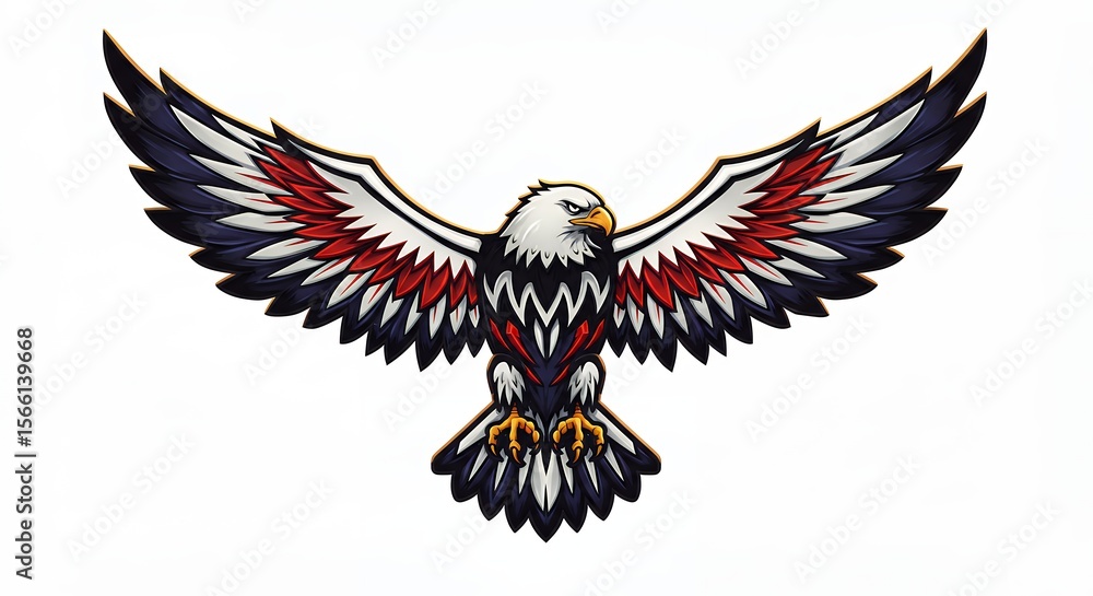 Fototapeta premium Bald eagle graphic design