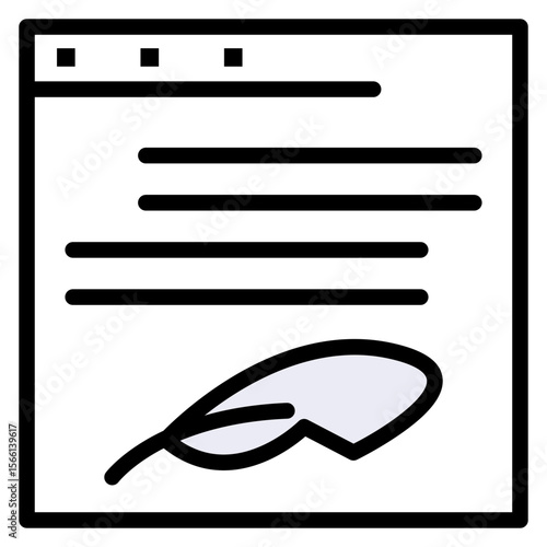 Prose icon vector image. Can be used for Literature.