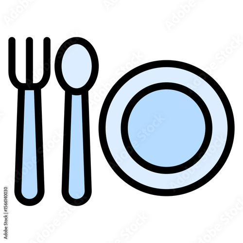 Cutlery icon vector image. Can be used for Lifestyles.