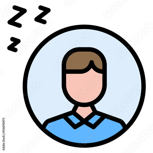 Lazy icon vector image. Can be used for Lifestyles.