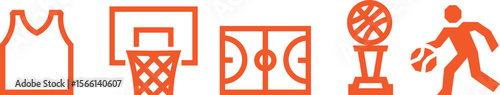 basketball icon set