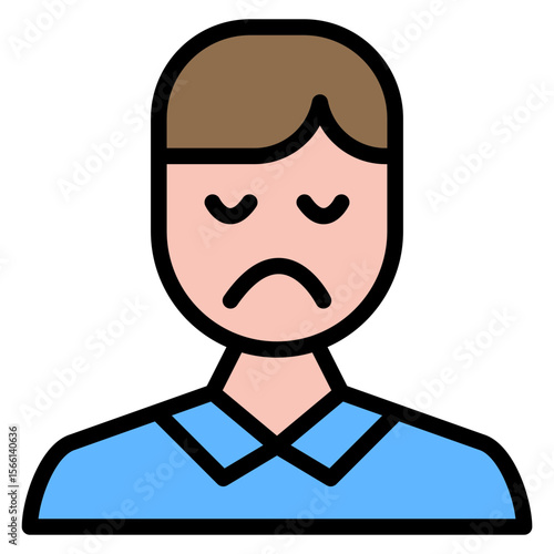 Sad icon vector image. Can be used for Lifestyles.