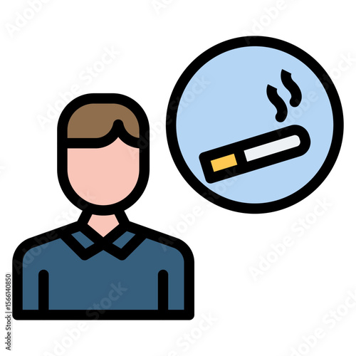 Unhealthy Lifestyle icon vector image. Can be used for Lifestyles.