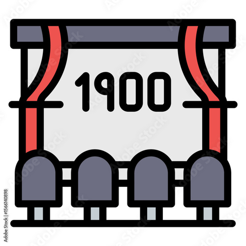 Black And White Film icon vector image. Can be used for Filmmaking.