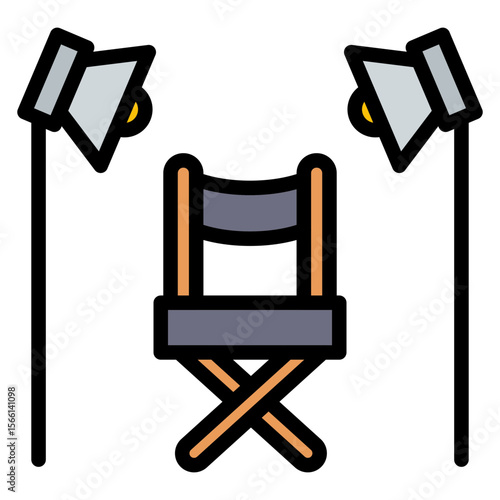 Casting icon vector image. Can be used for Filmmaking.