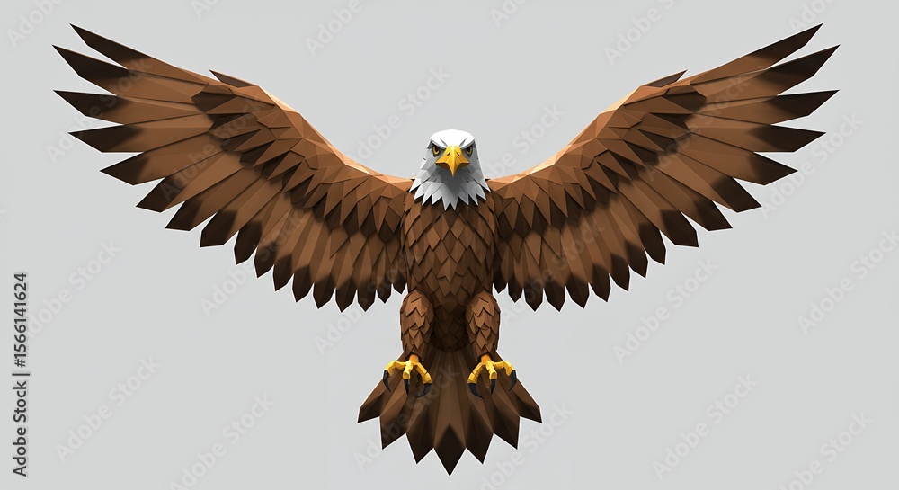 Fototapeta premium Eagle flying animal illustration