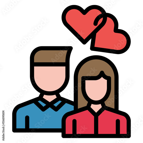 Romance icon vector image. Can be used for Filmmaking.