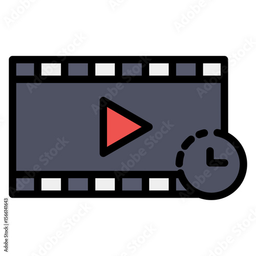 Short Film icon vector image. Can be used for Filmmaking.