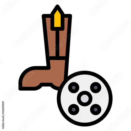Western Film icon vector image. Can be used for Filmmaking.
