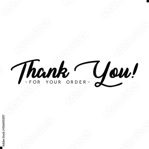 Thank You for Your Order. Elegant Thank You for Your Order Design with Stylish Graphics. Sophisticated Thank You for Your Purchase Image with Modern Elements. Chic Thank You for Your Order Graphic