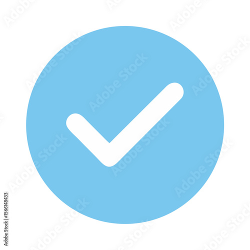 Download verified check mark icon vector in blue circle for social media badge icon