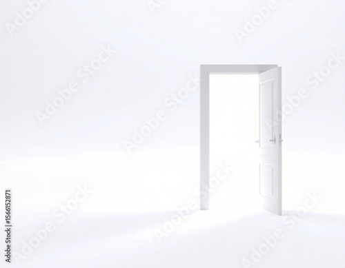 Light from open door with empty place