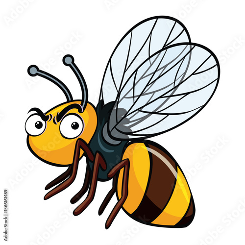 set cartoon bee character with flower honey barrel hive honeycomb vector design