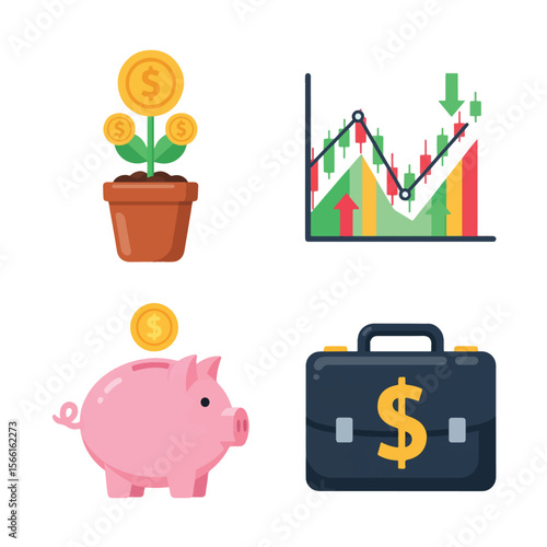 piggy bank and money