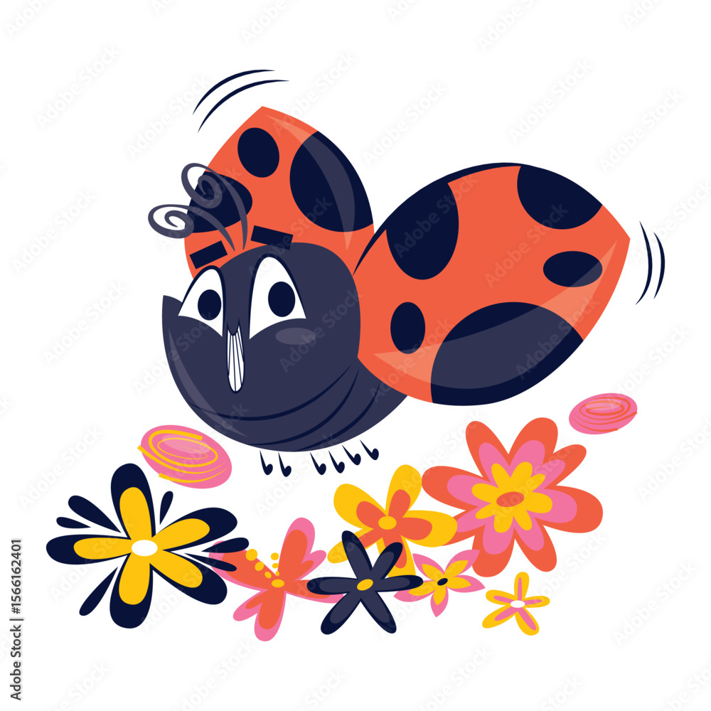 Fototapeta premium cute nature stickers vector design
