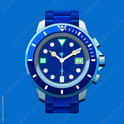 wristwatch vector illustration