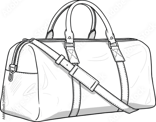 Minimalist Duffle Bag Design with Adjustable Strap, Perfect for Travel or Gym Use