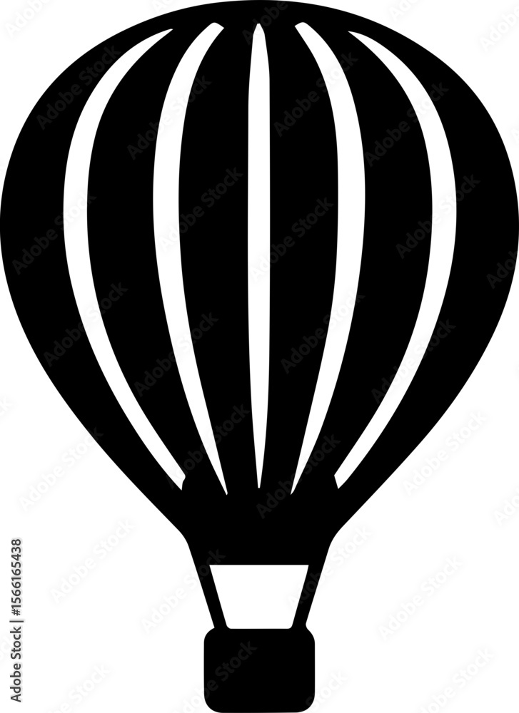Obraz premium Hot Air Balloon Silhouette Icon