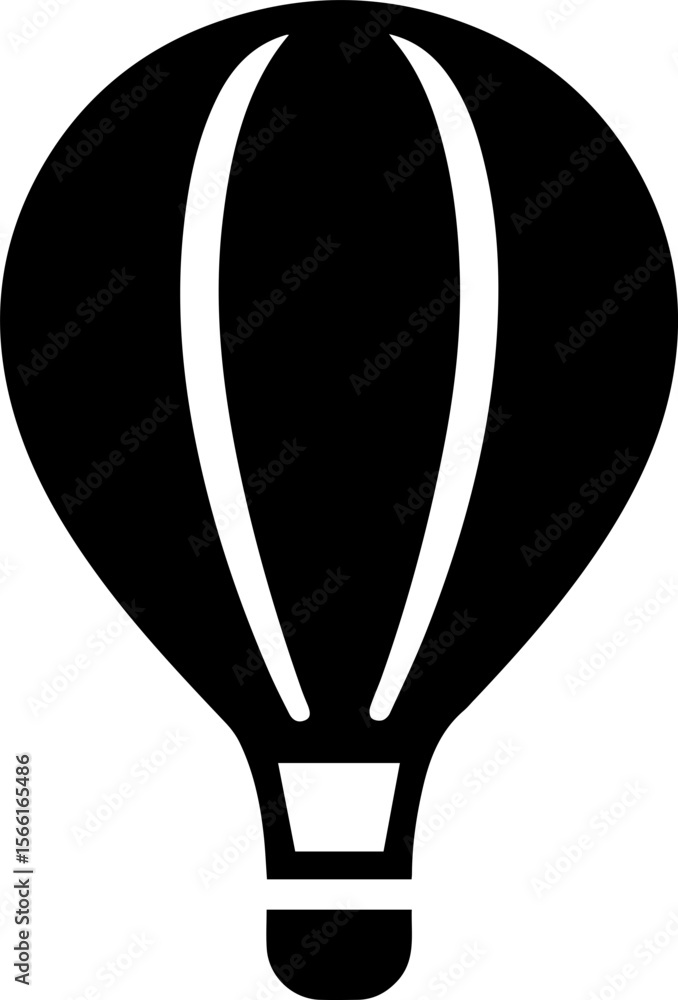 Fototapeta premium Hot Air Balloon Silhouette Icon
