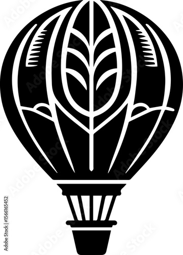 Hot Air Balloon Silhouette Icon