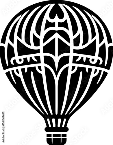 Hot Air Balloon Silhouette Icon