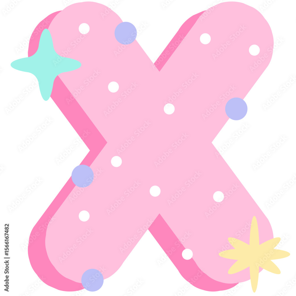 Fototapeta premium Playful Pastel Alphabet Letters