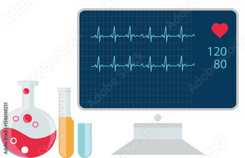 Medical and Pharmaceutical icon set with prescription pad, medicine bottle, pill dispenser, lab test, blood donation, medical conference, research study, medical ethics icon. Simple glyph 