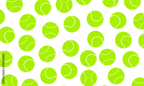 Vector seamless pattern with tennis ball. Tennis ball icon.
