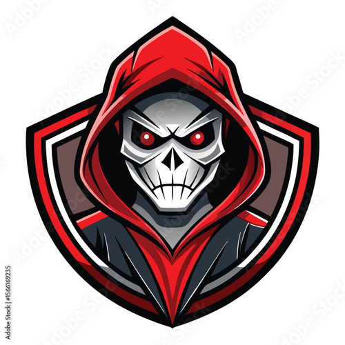 Skull in a Hood Mascot Design