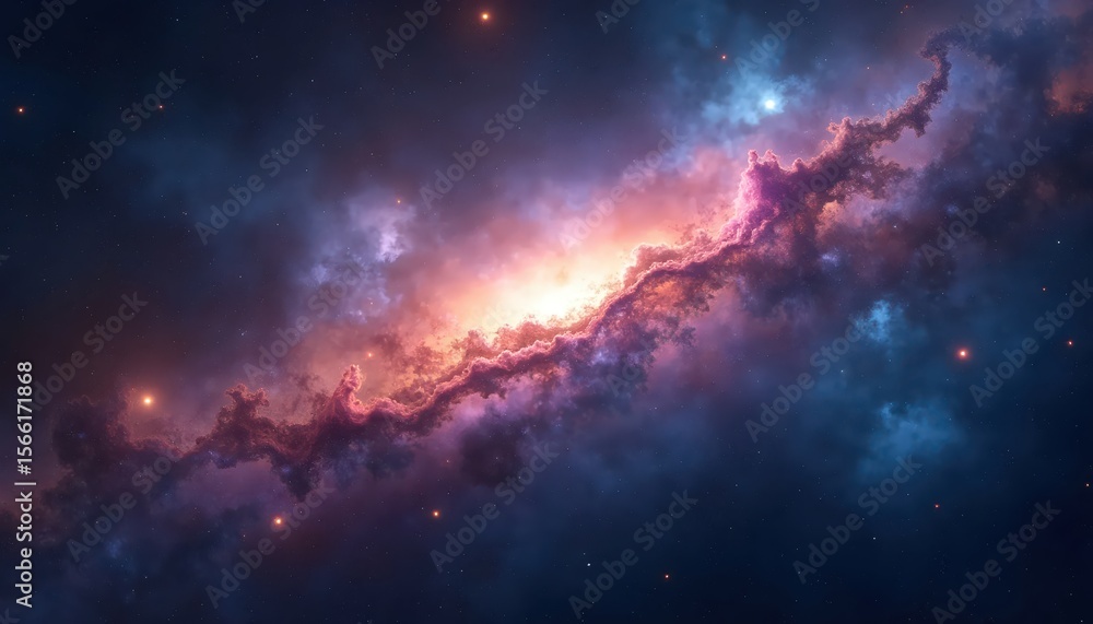 Naklejka premium Outer space filled with stars, beautiful cosmic background