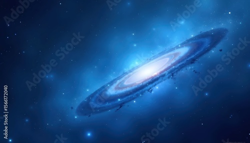 Latar belakang jaringan teknologi abstrak dengan aliran data mengalir biru