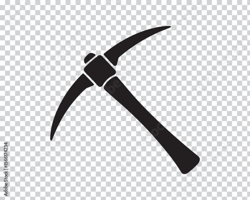 Black pickaxe tool digging mining