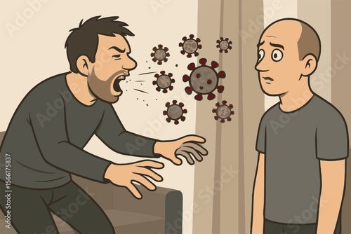 illustration vector of spread of viruses