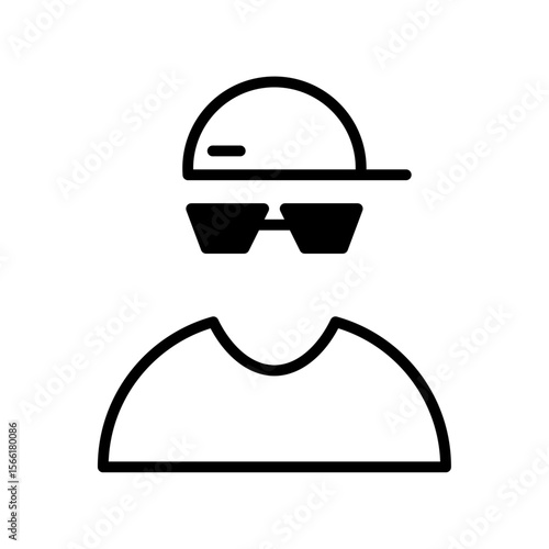 Invisible men icon on white background.