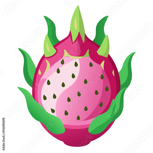 dragon fruit isolated on white background