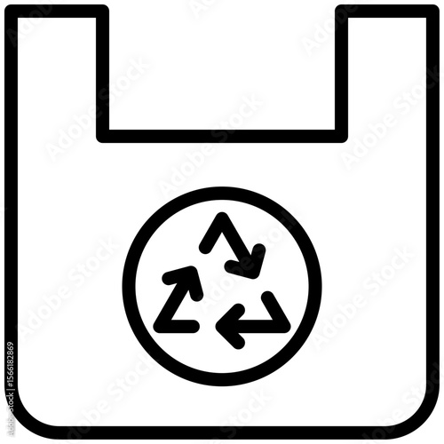 Recycled plastic icon for ecology and environment, business, website, application, printing, document, poster design, etc