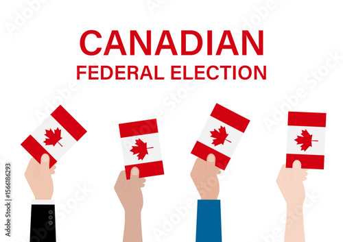 Election in the Canada. Election Concept. Vector Illustration.	