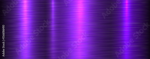 Purple brushed metal texture background, shiny lustrous metallic 3d background