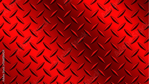 Red diamond pattern texture background, chrome sheet metal texture.