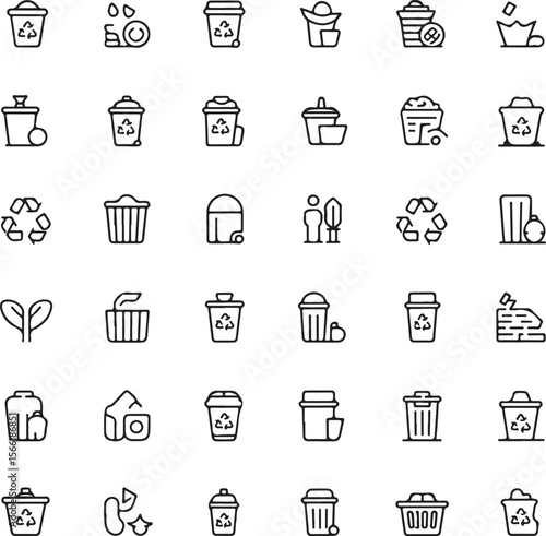 Recycling Icons A Comprehensive Collection of Waste Management Symbols