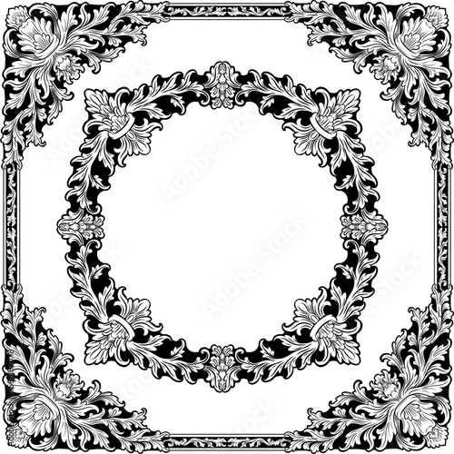 Luxury Floral Border Ornament Vector Illustration
