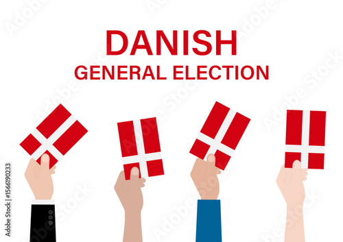 Election in the Denmark. Election Concept. Vector Illustration.	