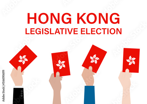 Election in Hong Kong. Election Concept. Vector Illustration.	