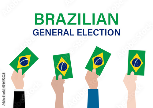 Election in the Brazil. Election Concept. Vector Illustration.	