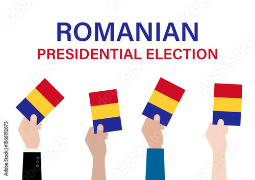 Election in Romania. Election Concept. Vector Illustration.