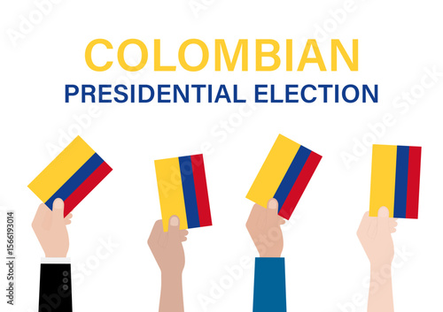 Election in Colombia. Election Concept. Vector Illustration.